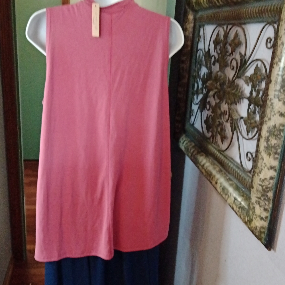 NWT Anthropologie Lavender Field Statement Neckline Rose Colored SL Top Sz S - Picture 5 of 11
